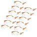JORESTECH Eyewear Protective Safety Glasses, Polycarbonate Impact Resistant Lens Pack of 12 (Orange)