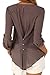 Happy Sailed Women 2018 Casual Chiffon Button V Neck Blouses Shirts,Medium Grey