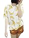 Allegra K Lady Round Neck Bananas Prints Funny T-Shirts White M