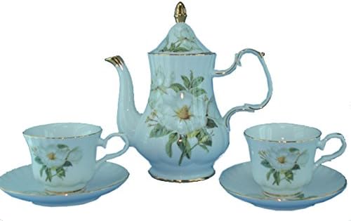 Green Pastures Wholesale Magnolia Porcelain Tea Set, 9-Inch by 10-Inch