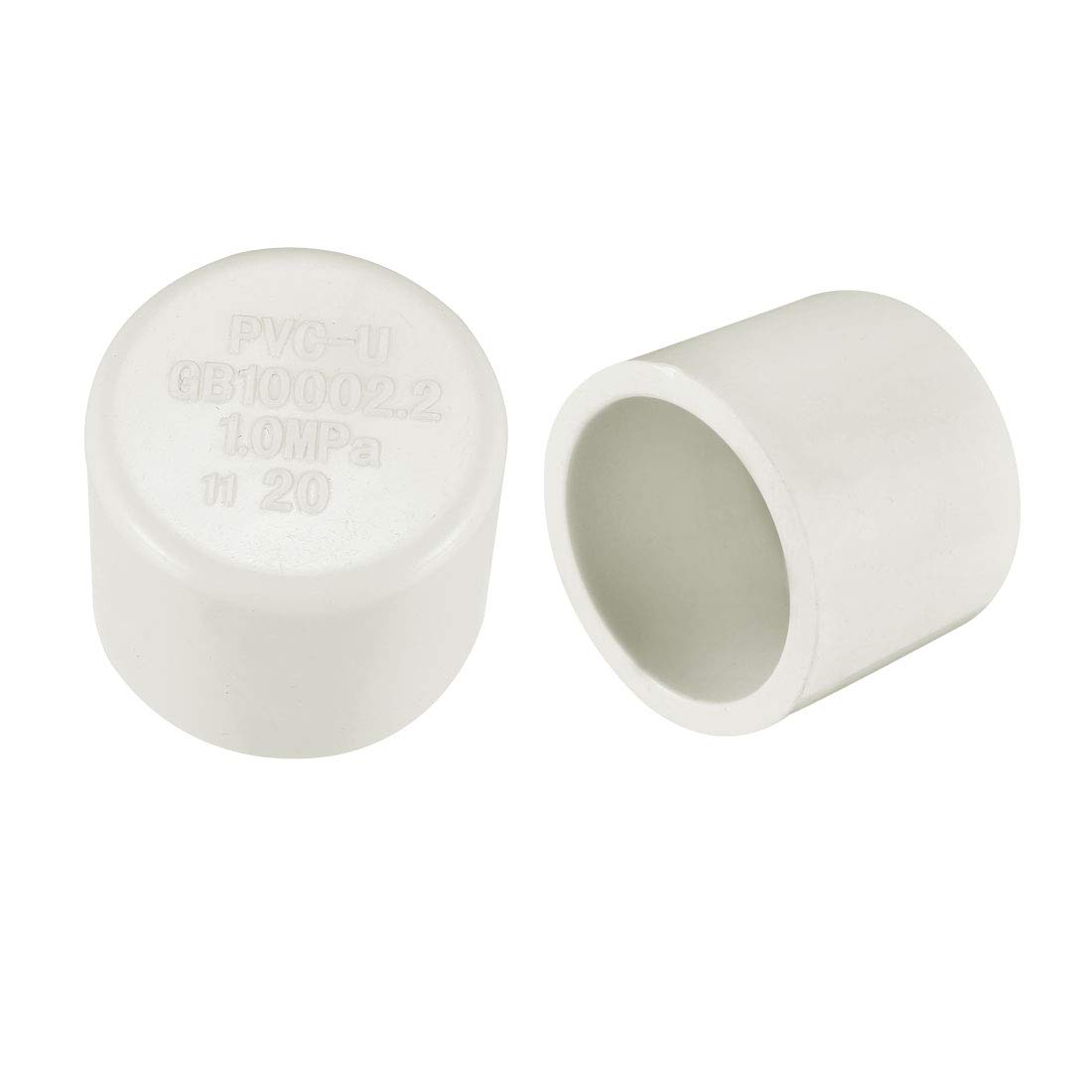 sourcing map 20mm PVC Pipe Cap Fitting, Slip Socket External End Caps Parts 10 Pcs