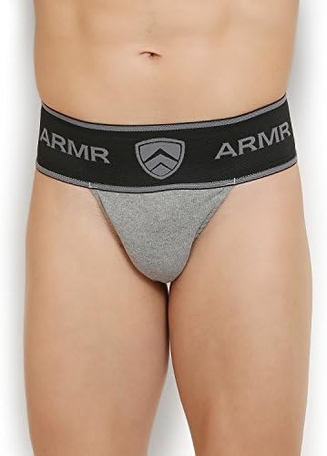 KD Armr JockStrap Gym Athletic Cotton Supporter Thermal Control with Cup Pocket (Grey, Waist 30 Inch)