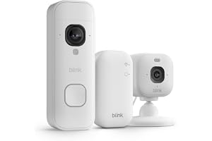 Blink Battery Doorbell 2K+ (newest model) and Mini 2K+ (newest model) â€” 2K video resolution, enhanced audio. Sync Module Core included - 1 Camera + Battery Doorbell 2K+ (White)