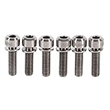 Bicycle Stem Bolts, Titanium Alloy M5 x 18mm Bolts