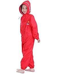 JiAmy Kids Baby One Piece Rain Suit Waterproof Coverall with Hood Jumpsuit 2-3 Years