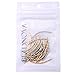 BEADNOVA 30pcs Silver and 14k Gold Plated Twist Curved Long Noodle Tube Beads for Jewelry Making Bracelet (1.5mm x 30mm)