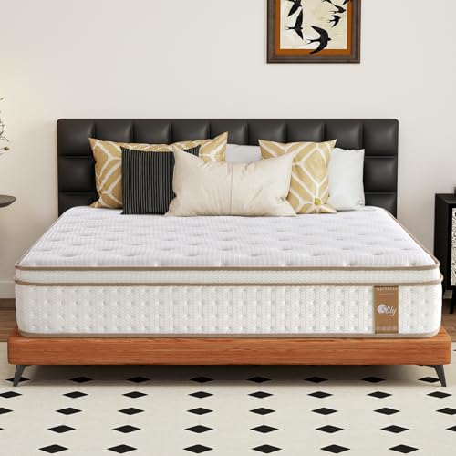 slily Mattress 120 x 200, 28 cm Thick Luxury Hybrid Memory Foam Mattress with Independent Bagged Springs, H3 H4 Medium Hardness 7 Zone Breathable for Deep Sleep, Certipur-US & Oeko-Tex