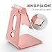 Skomet aluminum adjustable multi-angle phone stand, holder, dock - for iPhone, Samsung, and other smartphone devices - Rose Gold