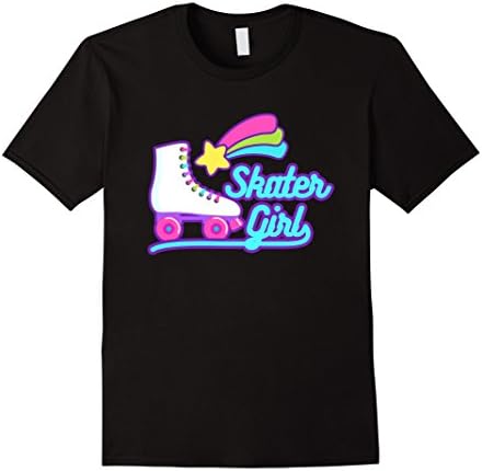 Mens Retro Skater Girl Roller Skating Sports Hobby T-Shirt Medium Black