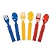 Fun Express - Block Party Fork & Spoon Set (16pc) for Birthday - Party Supplies - Solid Tableware - Cutlery - Birthday - 16 Pieces primary