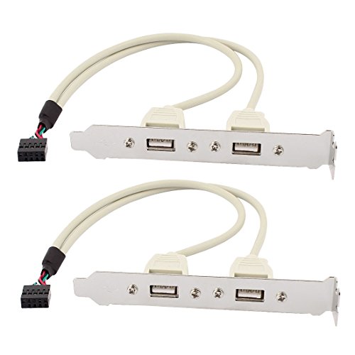 Motherboard Cable to 2 Port USB 2.0 Rear Panel Bracket
