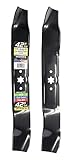 Maxpower 561532B 2-Blade Mulching Set for 42-Inch Cut MTD/Cub Cadet/Troy-Bilt Replaces 742-04126, 742-0616, 742-0616A and Many Others, Black