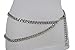 TrendyFashionJewelry TFJ Women Narrow Belt Hip High Waist Silver Metal Chunky Chain Strands XS S M