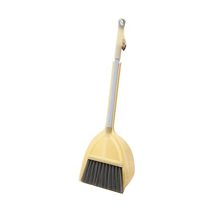 ShiningLove Toy Kids Stretchable Floor Cleaning Tools Mop Broom Dustpan Play-House Toys Gift Yellow Broom + Dustpan Set