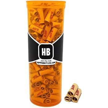 189 RAW Pre Rolled Tips With Hippie Butler Pop Top Storage Container