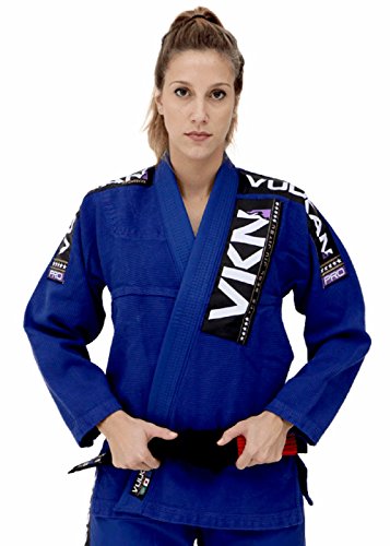 Women's Pro Light Jiu Jitsu Gi + Free Submission and Position Videos + 30 Day Comfort Guarantee + IBJJF Approved (Blue/Purple, A0)