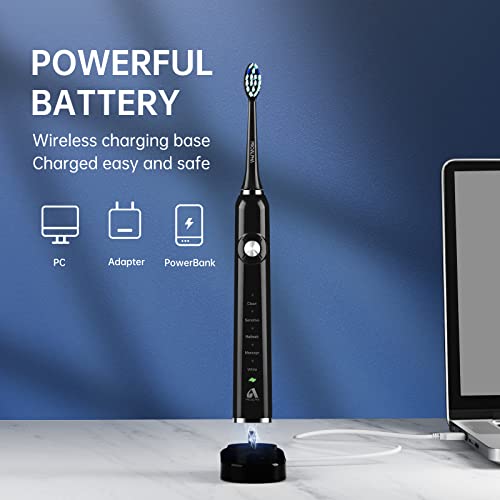 Proalpha Electric Toothbrush for Adults, Sonic Toothbrushes Set with 6 Brush Heads and a Travel