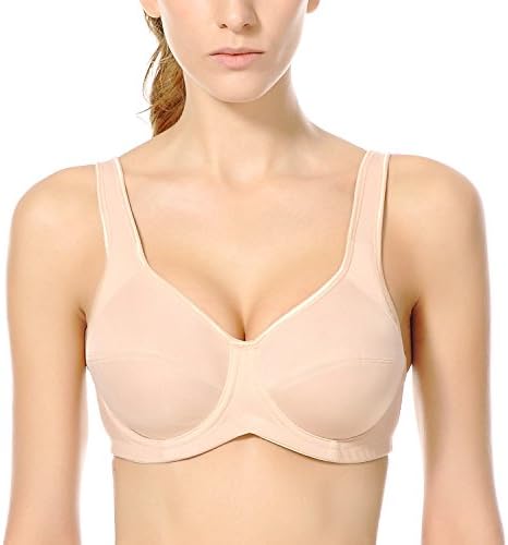LAS LAI Women's High Impact Maximum Support Underwire Non Padded Sports Bra