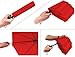 McConnor Automatic Travel Rain Umbrella - Auto Open Close Compact Folding - Windproof Strong and Sturdy Canopy - Heavy Duty Slim Lightweight - Fits in Luggage or Purse, Red