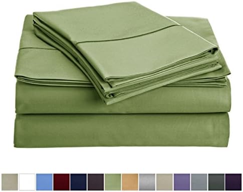 Audley Home 800 Thread Count 100% Long Staple Egyptian Cotton 4 Piece Bed Sheet Set Ultra Soft (1 Flate Sheet, 1 Fitted Sheet &amp; 2 Pillowcases) (Nile, Full) by