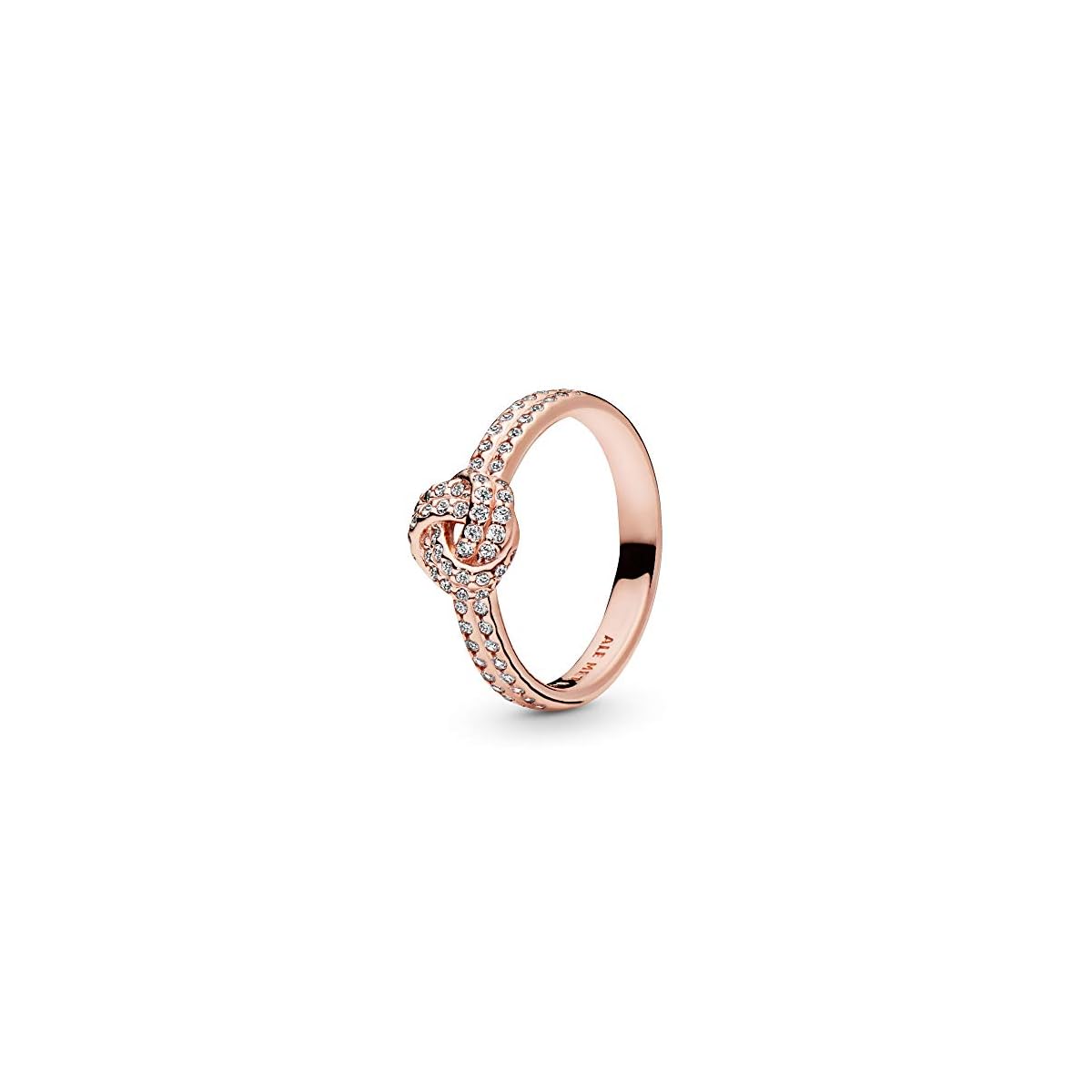 Pandora Jewelry Shimmering Knot Cubic Zirconia Ring in Pandora Rose