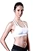 Women's Yoga Bra Light Support Cross Back Wirefree Pad Soft Queenie Ke Size L Color Angle White