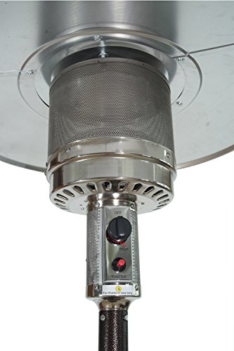 Baner Garden ASD-AG Outdoor Propane Patio Heater with Cover-Commercial Tall Hammered Finish Garden Standing LP Gas Porch and Deck, Gold