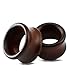 ZS Vintage Natural Brown Black Wood Organic Ear Tunnel Plugs Stretcher Gauges for Men and Women (Brown,3/4