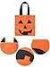 Boao 24 Pieces Halloween Lantern Pumpkin Tote Bags Non Woven Candy Bags for Halloween Party(7.9 x 7.9 Inch)