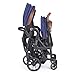 Contours Curve Tandem Double Stroller for Infants, Toddlers or Twins - 360° Turning, Multiple Seating Options, Indigo Blue