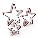 Star Cookie Cutters Set 3pcs Stainless Steel,Food Grade Large & Mini Star Cookie Cutter for Pressing cookie, sandwich and bread