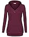 Timeson Women Long Sleeve V Neck Pullover Kangaroo Pocket Sweatshirt Hoodie