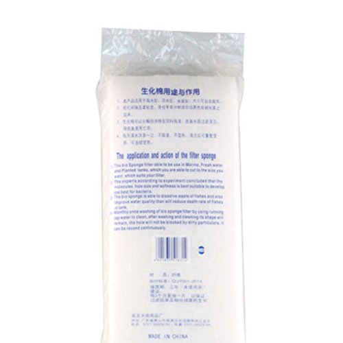 Xuanhemen 100cm Length Biochemical Filter Cotton Sponge Aquarium Fish Tank 3cm Thickness Daily Supplies