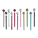 Big Diamond Ball Pen 11 Pieces Rhinestones Crystal Metal Ballpoint Pens Black Ink, 11 Different Colors + 11Pcs 3.2'' Ballpoint Pen Refills (11Pcs Diamond Ball Pens)