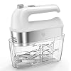 Hand Mixer Electric, 450W Kitchen Mixers with Scale Cup Storage Case , Turbo Boost / Self-Control Speed + 5 Speed…