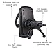 Car Phone Mount, Universal Air Vent Car Mount Holder Cradle brackey with Three-Sided Handles and one-Touch iPhone 11 X XS Max XR 7 8 Plus, Galaxy S10 S9 S8 S7 LG Nexus Nokia and More