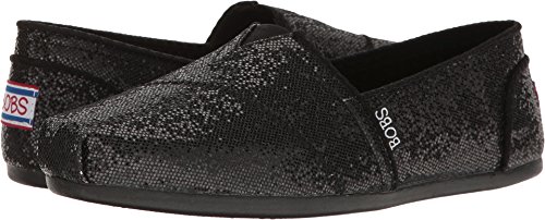 Skechers bobs women s plush-friday night flat, black/bl…