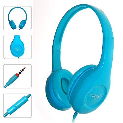 YJYdada T201 Kubite Teens with MIC Foldable DJ Headphones 3.5mm Wired Game Earphones (Blue) - Thumbnail 6