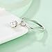 JustM 925 Sterling Silver Adjustable Pearl Flower Band Rings Dangle Open Finger Ring for Women Girls