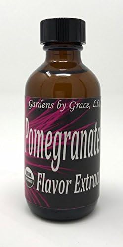 Organic Flavor Extract Pomegranate | Use in Gourmet Snacks, Candy, Beverages, Baking, Ice Cream, Frosting, Syrup and More | GMO-Free, Vegan, Gluten-Free, 2 oz