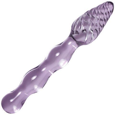 Glass Gem Kunzite 8.5 Textured Wand Massager by Top Cat Toys