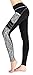 Sugar Pocket Women's Workout Leggings Running Tights Yoga Pants L (Black/Grey)