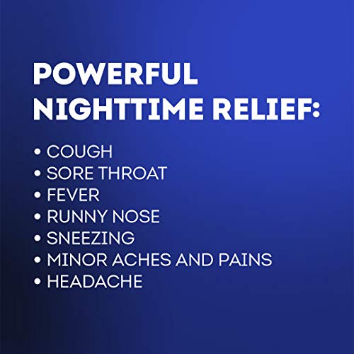 Vicks NyQuil, Cough, Cold & Flu Relief for High Blood Pressure, Sore Throat, Fever, and Cough
