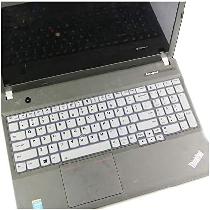 Laptop 15.6 Inch Keyboard for Lenovo Thinkpad E580 T580 P52 P51s P52s 15 Inch Keyboard Cover Skin Protector Silicone Protective,White