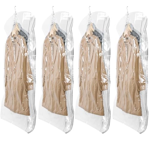 12 Pack Bolsas de Almacenamiento al Vacío Grande - Con Eléctrica Bomba, Bolsas al Vacio Ropa Reutilizables, Bolsas al Vacío Ropa de Colgantes para Colgar, Vacuum Storage Bags, Bolsa de Almacenamiento