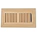 Homewell Maple Wood Floor Register, Flush Mount Vent with Damper, 4x10 Inch, Unfinished