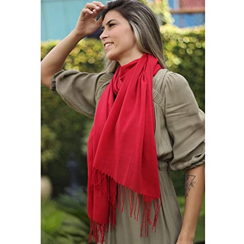 Pashmina Cachecol Echarpe Feminina Lisa com Franja 170x65cm Toque Macio, Ideal para Outono Inverno e Meia Estação
