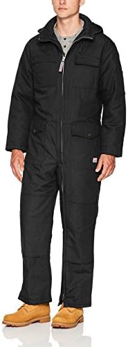 Work King Men's Deluxe Insulated Coverall, Black, M
