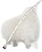Standing Baby Alpaca Fur Alpaca Cria Figure - White 7 Inch