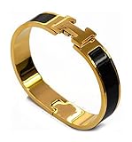 TA Stainless Steel H-Buckle Bangle Bracelet